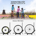 Bicycle Stand, Free-Standing Floor Parker with 80mm Tire Widths, Steel, Black