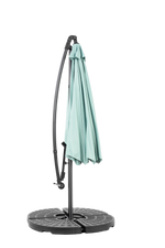 14.8 Ft Double Sided Outdoor Umbrella Rectangular Large with Crank, Light Green
