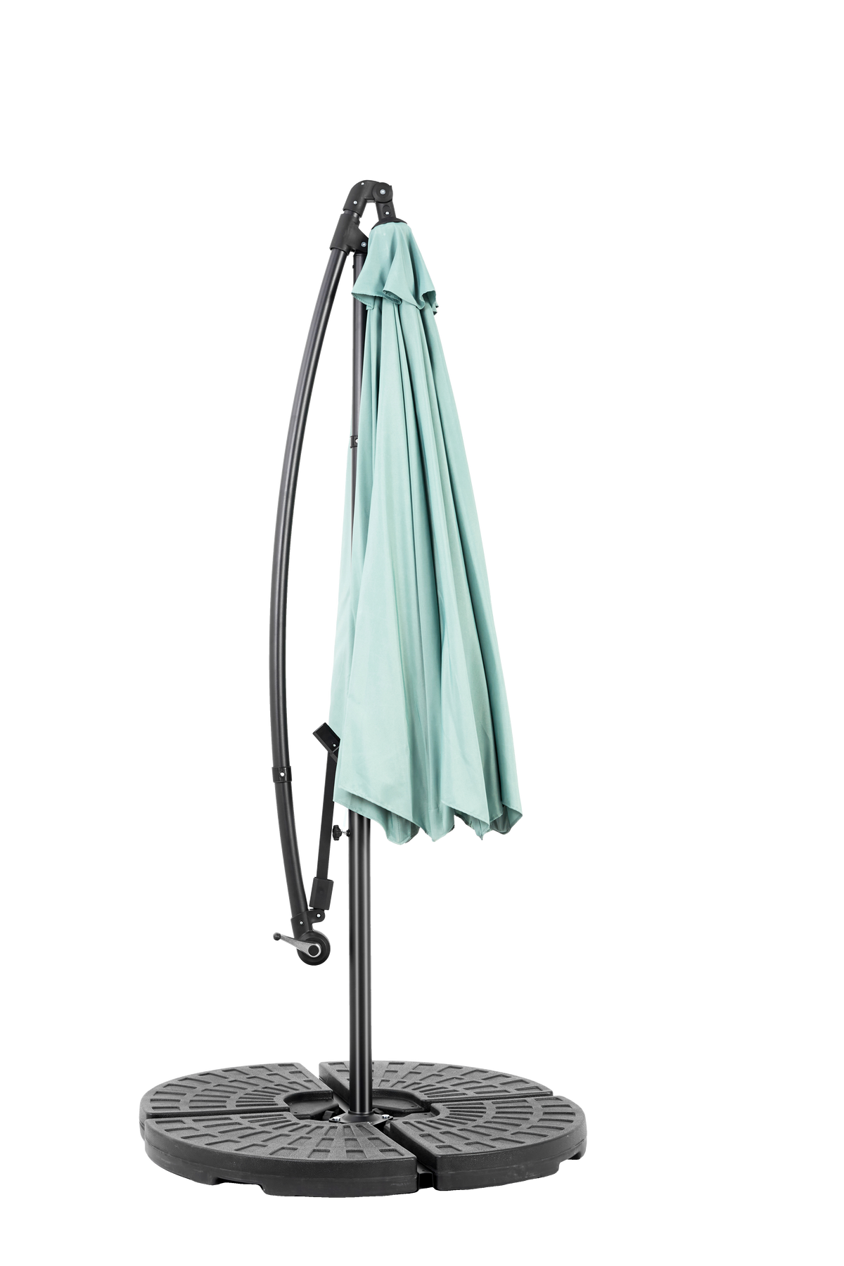 14.8 Ft Double Sided Outdoor Umbrella Rectangular Large with Crank, Light Green