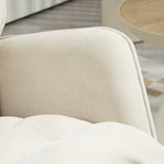Rocking Chair, Armrests, Nursing, 120 kg Load Capacity, Chenille Look, Beige