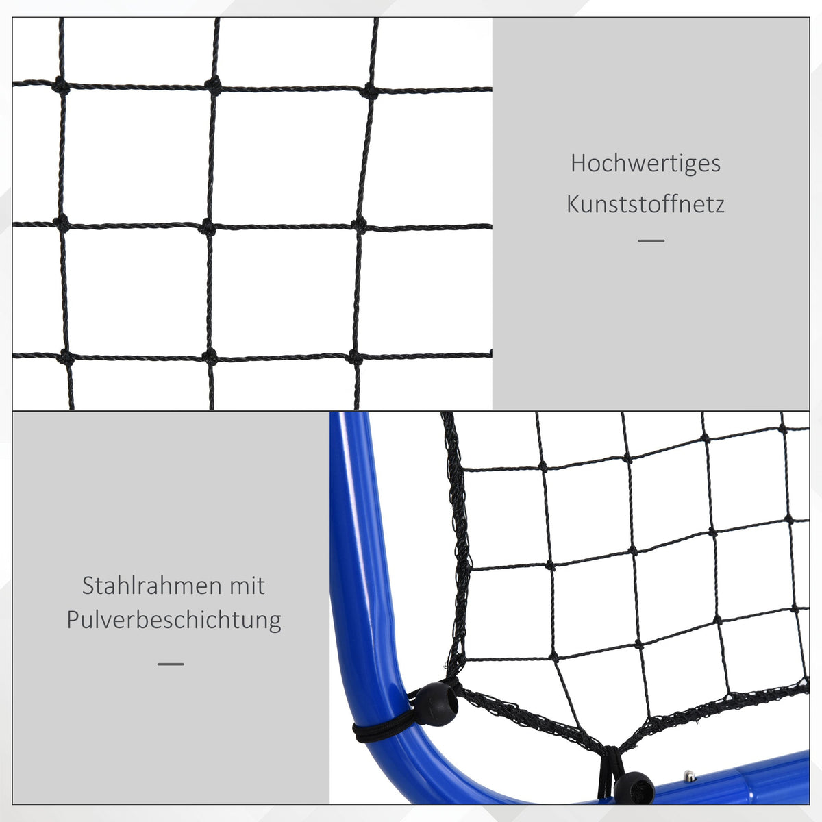 Football Rebounder Adjustable 5 Levels Steel Blue