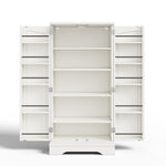 Kitchen Cabinet 120x60x40cm LED Sensor Light 2-Door Adjustable Shelves - White