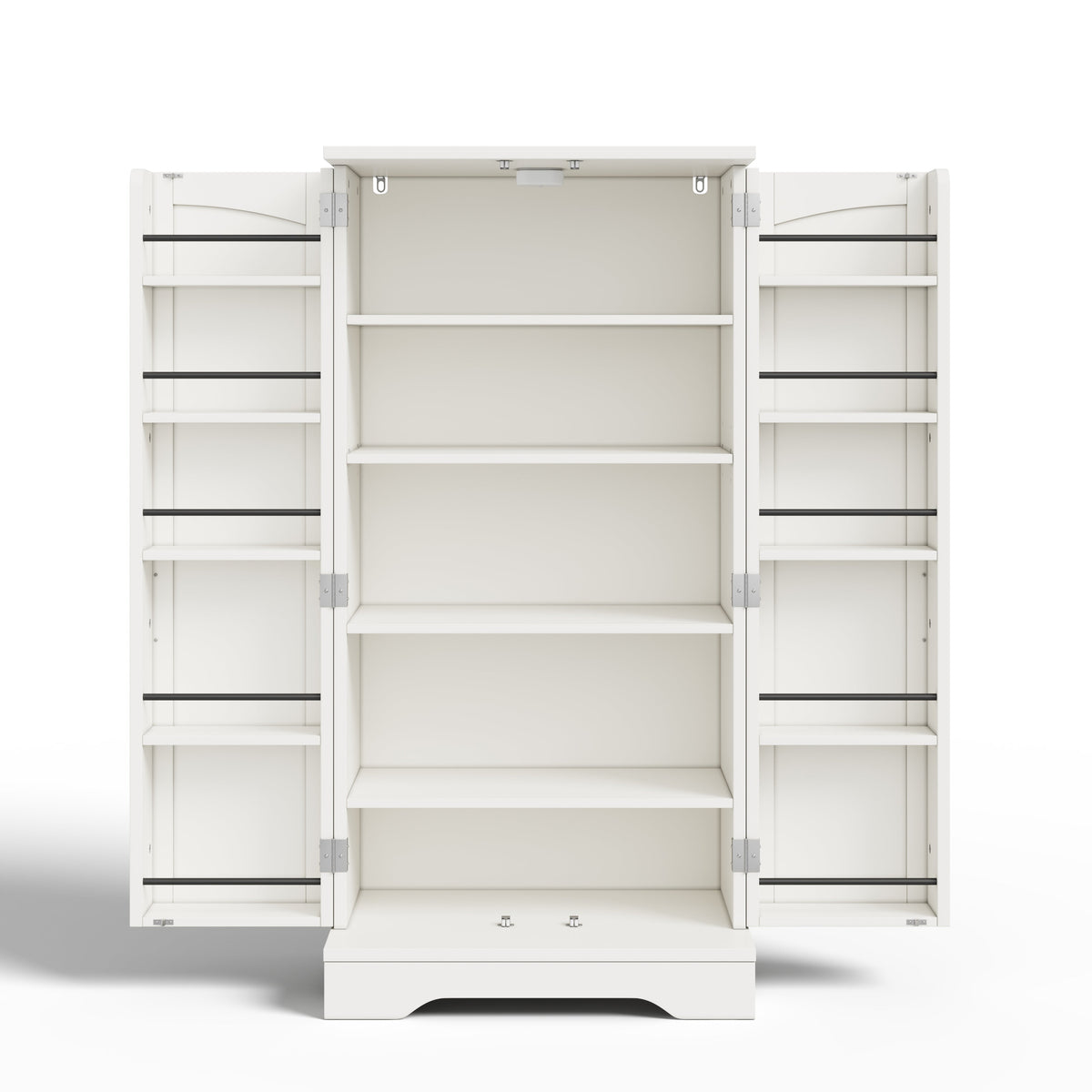 Kitchen Cabinet 120x60x40cm LED Sensor Light 2-Door Adjustable Shelves - White