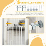 Safety Gate, Automatic Closing, 74-80cm, Steel