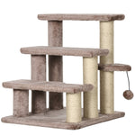 Cat Tree, 3 Steps Play Ball, Brown