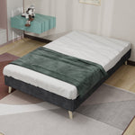 Bed Frame Modern Minimalist 90x200cm Low-Profile Dutch Velvet Grey
