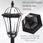 Solar LED Street Lights 2-pack Waterproof Energy Saving Stainless Steel, Black