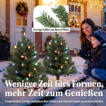 Illuminated Christmas Tree Set of 2, 60cm 60 LED Lights, Green