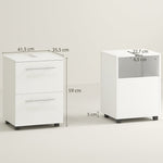 Bathroom Vanity Unit with Drawer, Compact Chipboard, White