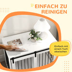 Dog Crate, Sliding Door Ventilation, Chipboard and Steel, White
