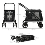Dog Trailer 3-in-1 Pet House Cargo, Small Dogs, Oxford Grey
