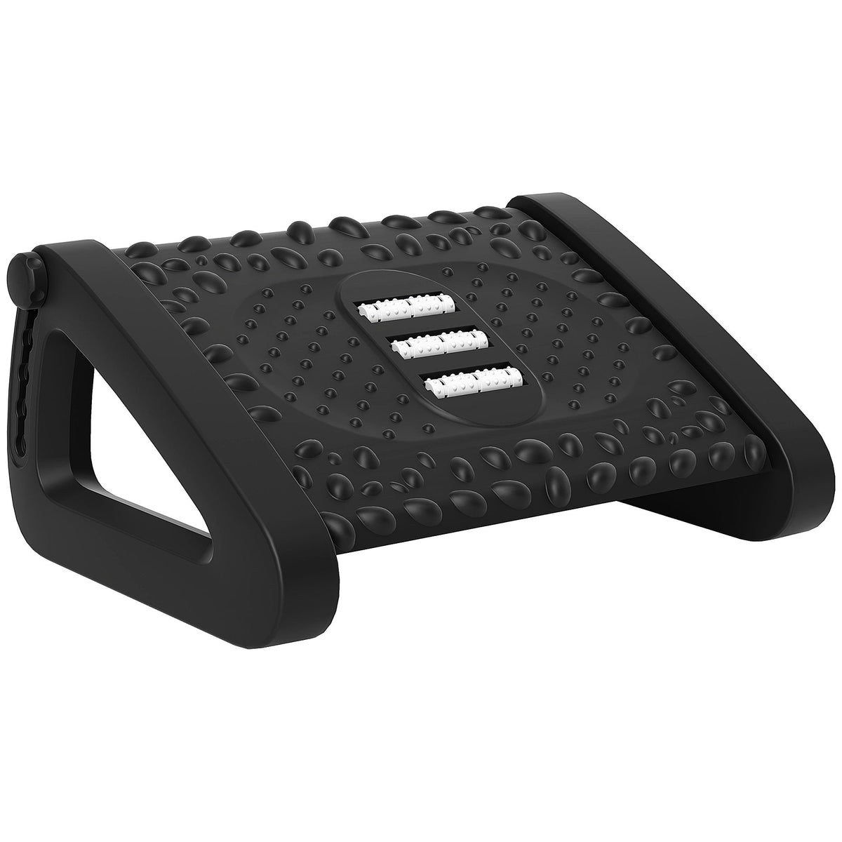 Footrest Desk 6 Levels Adjustable Massage Surface, Black
