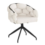 Velvet Swivel Chairs (2 Pcs) 360° Rotatable Ergonomic - Beige