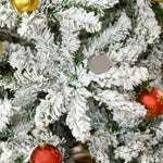 Artificial Christmas Tree - Snow Effect Hinged, Green/White