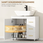 Bathroom Vanity Unit, 3-Tier Design, White