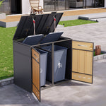 Bin Storage Unit, 120-240 Litre Capacity, Double Door, Lockable with Ventilation, Galvanized Steel