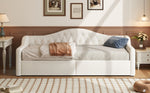 Upholstered Daybed, 90x200 LED Storage, Beige