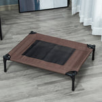 Outdoor Dog Bed, Raised Pet Bed with Washable Mesh, Brown