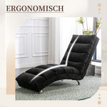 Relaxation Lounger Fixed Reclining Sofa Full Body Support Vibration Side Pockets