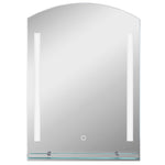 Kleankin Bathroom Mirror, LED, Touch Switch, Aluminum