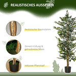 Artificial Ficus Tree 150cm Indoor/Outdoor Plastic Pot