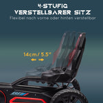 Gokart pedal car, adjustable seat, handbrake, for children 3-8 years, outdoor fun