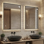 LED Bathroom Mirror 70x90 cm - Anti-Fog Dimmable Silver Glass