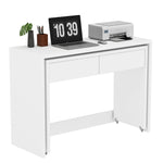 Desk + Chest of Drawers, 2-in-1 Extendable Compact Foldable, 1.8cm Thick Wood