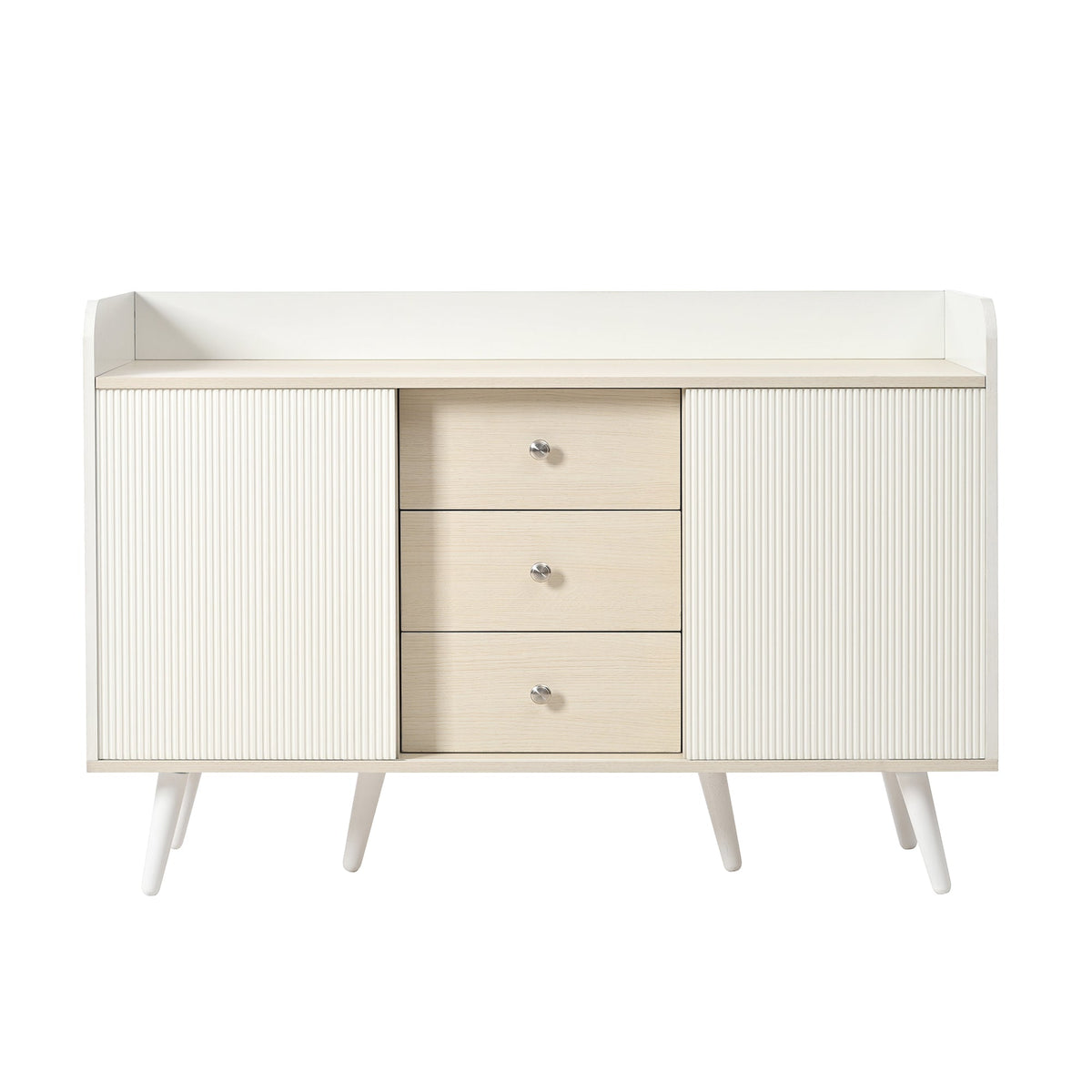 Sideboard, Three Drawers Storage, Wood-Colored