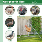 Aviary/Chicken Coop 3x4m Climbing Frame Roof Safety Lock - Metal