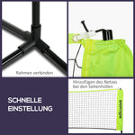 Badminton Net Set, Foldable Height Adjustable with Carrying Bag, Metal Polyester Green