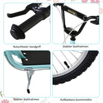 Children's Scooter with Brake and Height Adjustable Lightweight Frame, Light Blue