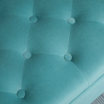Upholstered Bench with Storage, 120 kg Load Capacity, 126x48.5x47 cm, Green Velvet Look