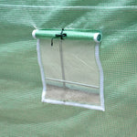 Polytunnel Tomato Greenhouse, 6 Mesh Windows Round Arched, Green
