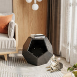 Modern Pet Furniture Cat Carrier Sofa Side Table Planter Multifunctional, MDF Black Brown