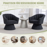 360° Swivel Chair with Ergonomic Cushions and Armrests, Dark Grey