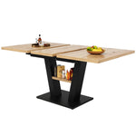 Dining Table Set Extendable V-Legs 5-Piece - Velvet