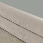 Single Bed 90x200cm Comfortable Headboard Chenille Beige