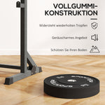 Dumbbell Weights, 2 x 10 kg, for 5 cm Barbell, Black