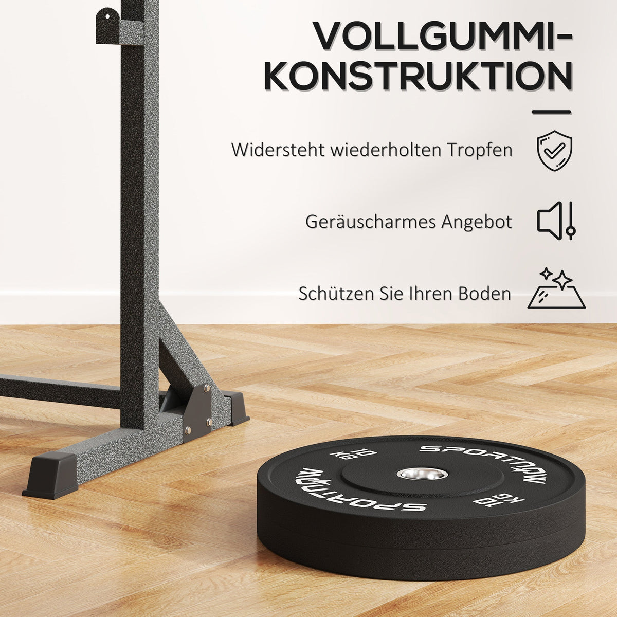 Dumbbell Weights, 2 x 10 kg, for 5 cm Barbell, Black