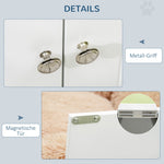 Dog Bowls, Elevated Feeding Station, 2 Stainless Steel Bowls, White