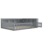 Daybed with Storage and USB Charging Port, 140x200cm, Grey Chipboard