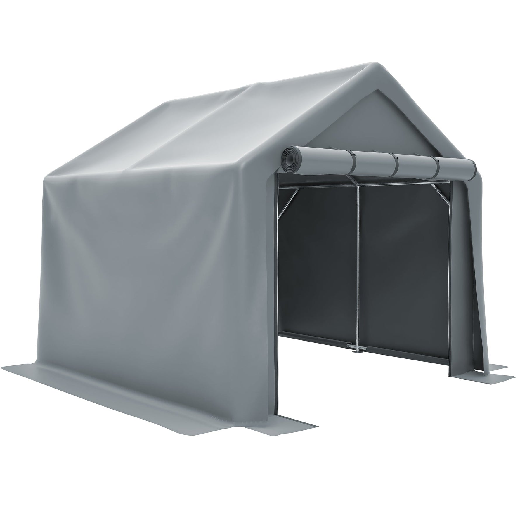 Garage Tent 244x241x217cm, Waterproof Tool & Bicycle Shed, Gray