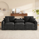 Three-Seater Sofa Multifunctional Folding Table USB Storage - Chenille