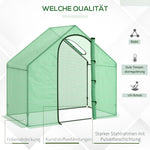 Foil Greenhouse, Tomato House 180x100x168cm with Window and Door, Steel/PVC Plastic