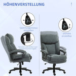Large Tall Office Chair, 200 kg, Robust, Upholstery, Grey