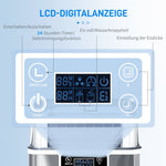 Ice Cube Maker, 20 kg/24h, 2.3L/3.2L, Automatic Cleaning, Stainless Steel, Silver