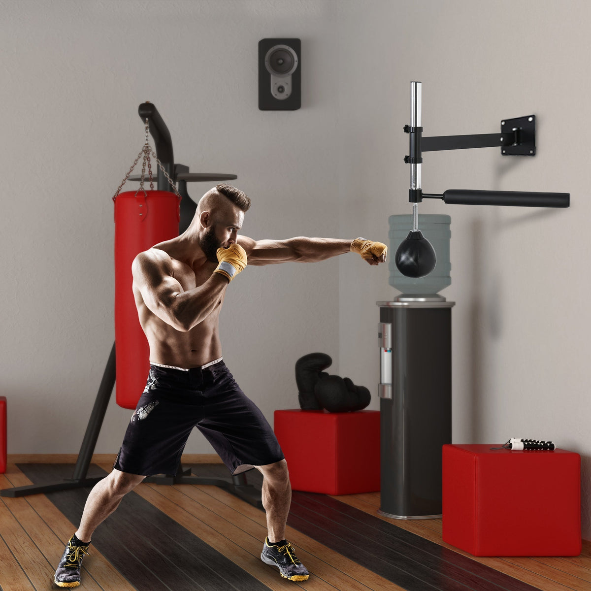 Boxing Frame, Foldable, Height Adjustable, 360° Swing, Steel