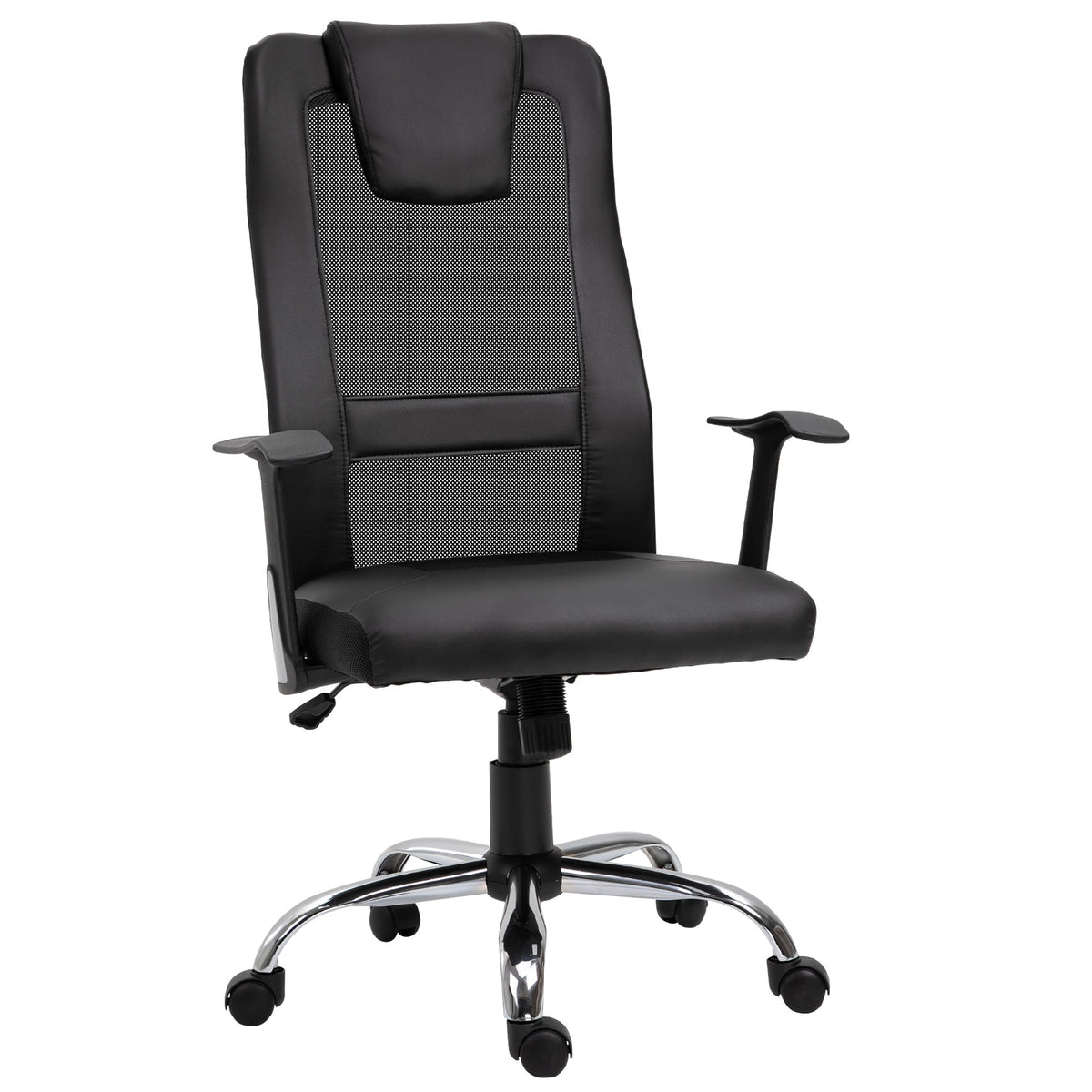 Ergonomic Office Chair, Height Adjustable Rocking Armrests 120 kg, Black