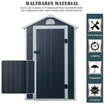 Garden Shed with Ventilation Window, Lean-to Metal, Grey